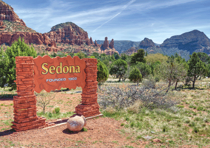 Sedona Sign Founded 1902, Sedona AZ in 3D